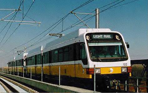 photo of DART LRT train