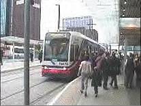 photo of tram on street in UK
