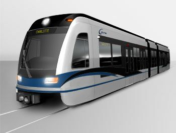 Charlotte light rail vehicle (sim.)