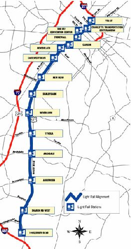 Charlotte light rail map