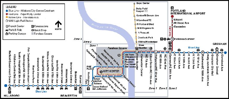 Portland LRT map