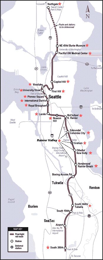 seattle light rail route