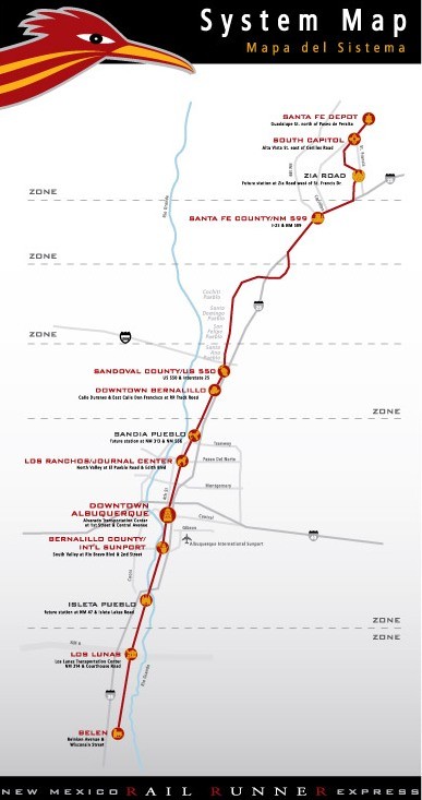  Rail Runner map