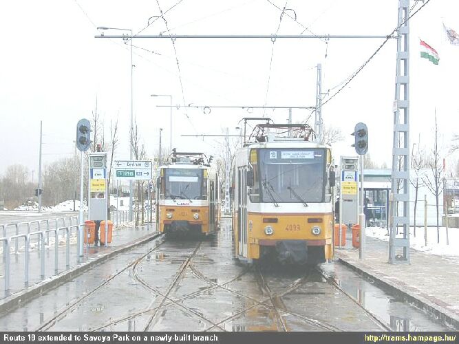 Budapest light rail tramway, Savoya Park terminus