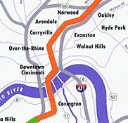 Cincinnati LRT map