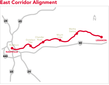 East Corridor map