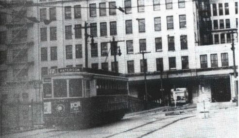 NJ, Newark, New Jersey, Market Street From Broad Street, Trolley