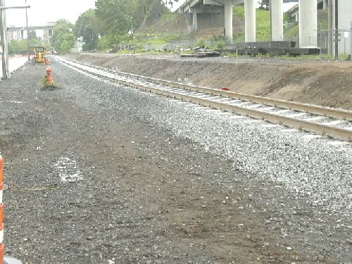 Portland streetcar construction