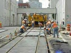 Portland streetcar construction