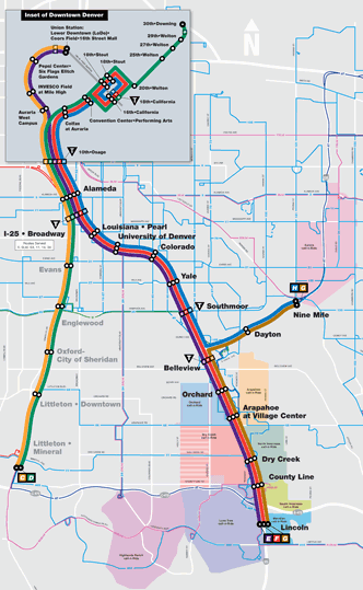 Denver LRT map