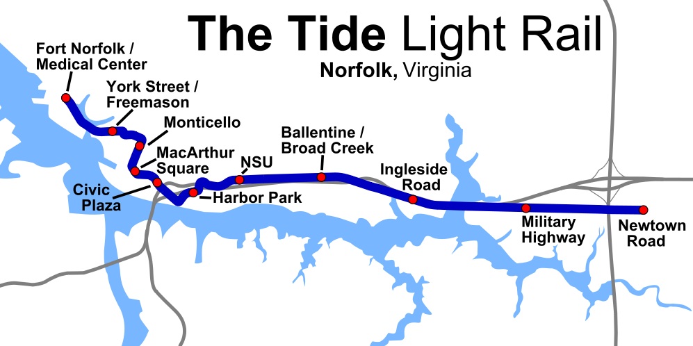 Norfolk tide light rail route map - silopeam