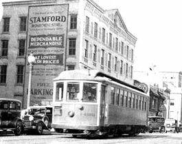 Stamford streetcar